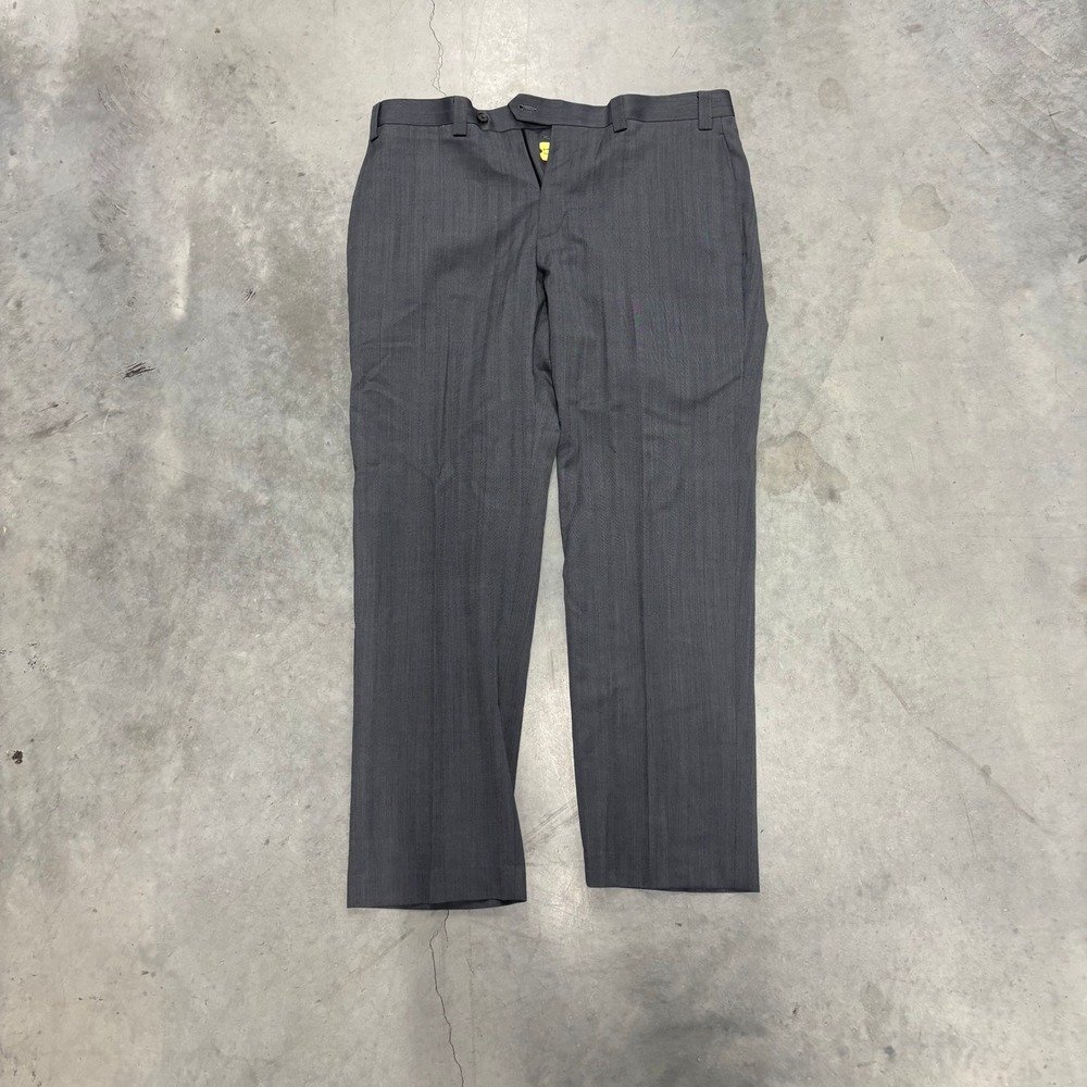 Lauren Ralph Lauren 100% Wool Dress Pants Women 36x30 Gray Herringbone